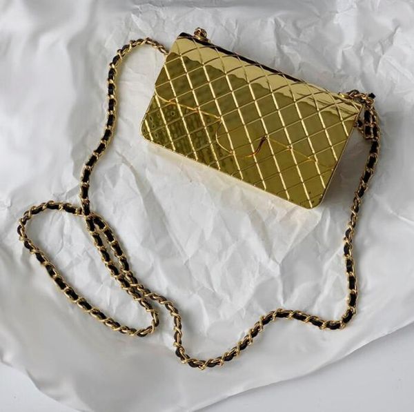 

tz 2022ss women glitter designer bags shimmer gold-tone silver metal shoulder bags chain hardware inimitable timeless diamond quilting handb