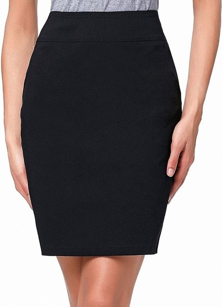 

kasin women's knee length pencil skirts slim fit business skirt k7bj#, Black;gray