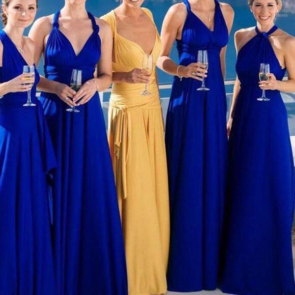 Multi Stil Tragen Maxi Kleider Für Frauen Plus Größe Bandage Party Prom Brautjungfer Langes Kleid Sommer Elegante Damen Vestidos Mujer