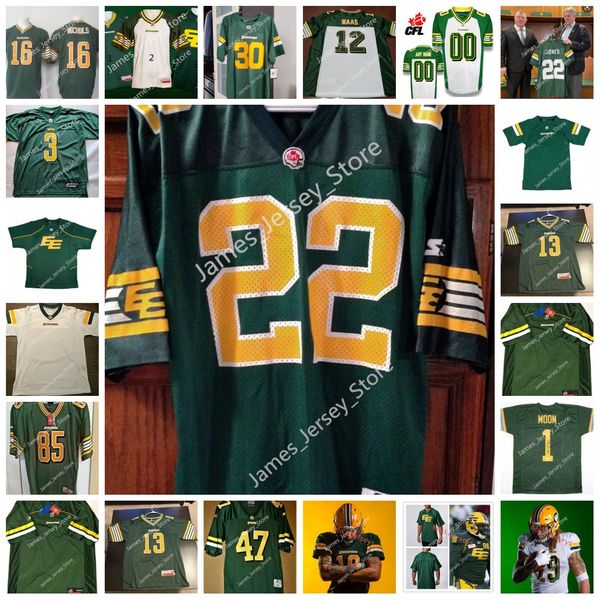 Adarius Bowman Trikot Derel Walker Dexter McCoil J. C. Sherritt Sean Fleming 15 Ricky Ray 39 Willie Pless 47 Larry Wruck 2022 Custom CFL Edmonton Elks genähter Fußball