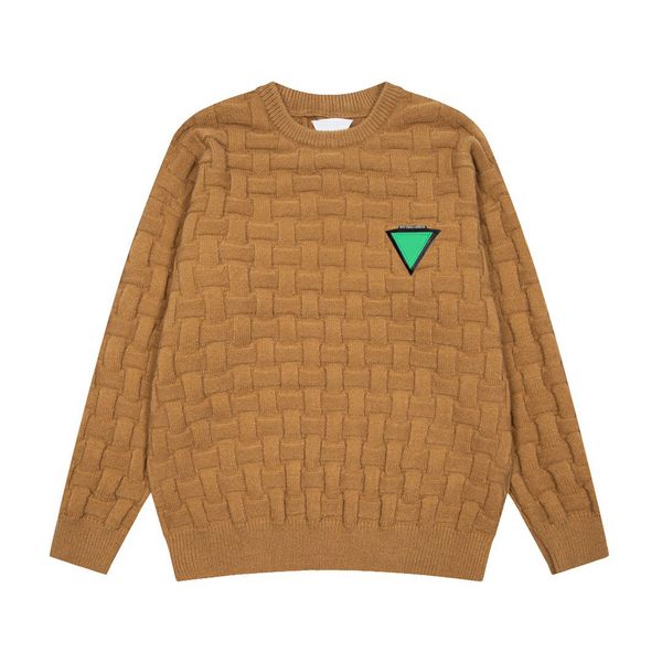 

new aop jacquard letter knitted sweater in autumn / winter 2022acquard knitting machine e custom jnlarged detail crew neck cotton cf8213w3, Black