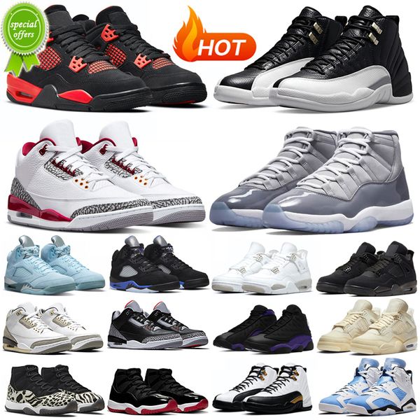 

2022 og men basketball shoes 4 4s white oreo black cat unc 6 6s cardinal red racer blue 11 11s bred playoffs 12 12s court purple 13 13s men