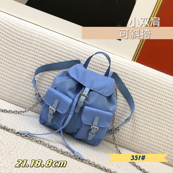 

dseigners black string chain backpack women's shoulder bags small men's luxury fashion triangle travel bag large capacity backpack