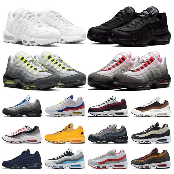 

men outdoor running shoes women sneakers triple black white og neon crystal blue solar red bordeaux obsidian sports trainers, White;red
