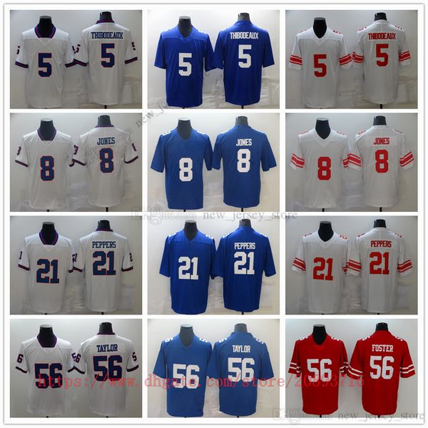 Movie College Football Wear Maglie cucite 8 DanielJones 5Thibodeaux 21 JabrillPeppers 56 LawrenceTaylor Sport traspirante Uomo di alta qualità
