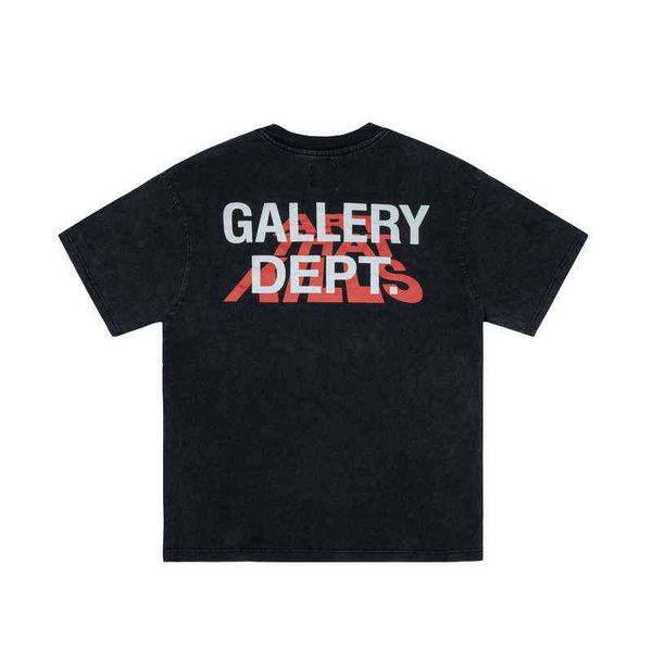 

t-shirt gary dept vintage water wash used high street graffiti cartoon printing men and women couple cotton short sleeve t-shirt xuul, White