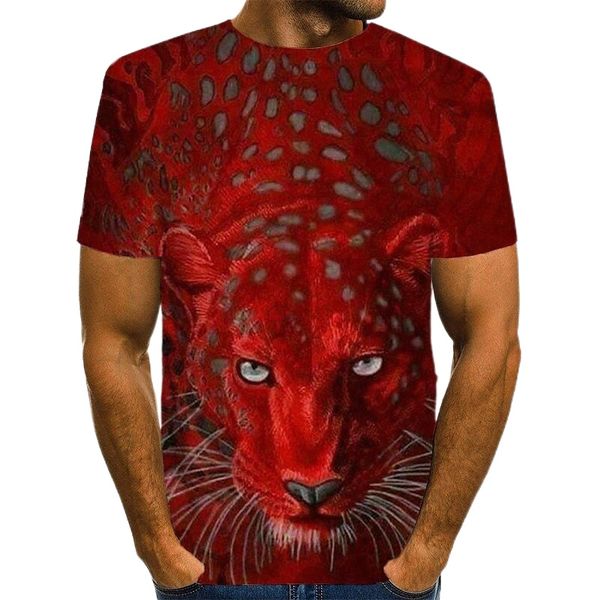 

men's t shirt shirt 3d print graphic tiger animal round neck daily wear club print short sleeve streetwear green purple gray a17q#, White;black
