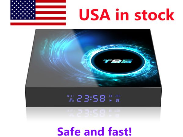 Nave da USA 10 Pz/lotto T95 TV Box Android 10.0 Allwinner H616 Quad Core 4 GB 32 GB H.265 Set top Box