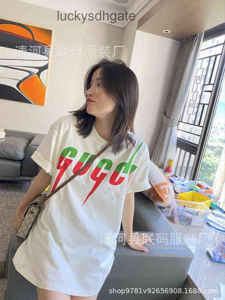

g clothes designer t shirt and shirts 2022 new fashion brand t-shirt lightning women's couple short sleeve loose round neck pyeh, White