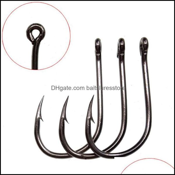 

fishing hooks sports outdoors 1000 pieces / lot 10 sizes 6-15 black ise hook high carbon steel barbed pesca tackle accessories whole - sf2