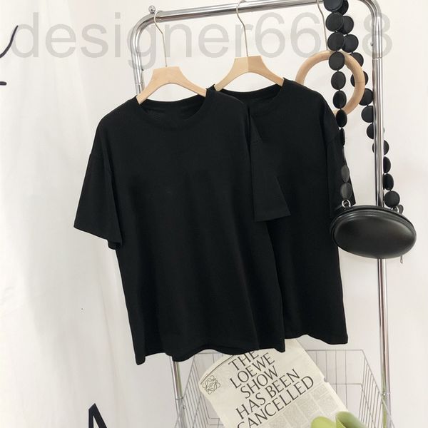 

women's t-shirt designer 22 spring and summer silver letters short sleeve round neck fashion loose leisure thin for men women 3mqd, White