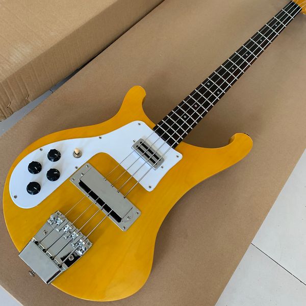 

delivery, rosewood fingerboard electric guitar, 4-string electric bass guitar in yellow, electric guitar