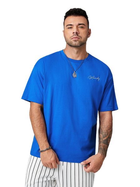 

extended sizes men letter graphic tee c0ja#, White;black