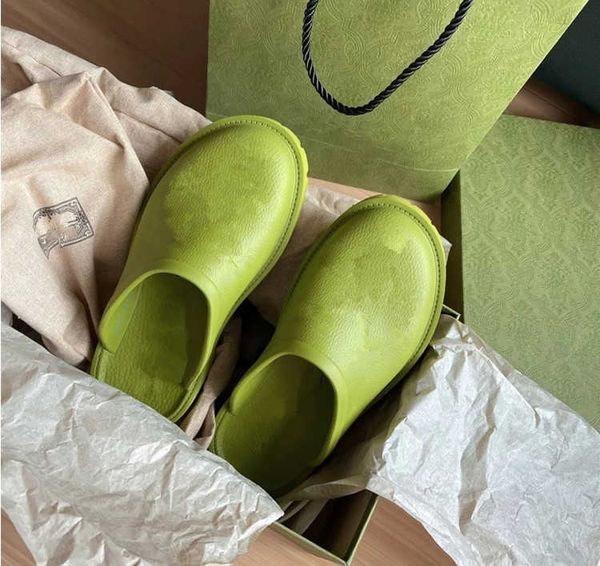 

2021 men women sandals slippers slide flip flops designer luxury fashion high heels platform flat shoes rubber candy color jelly shoe beach, Black
