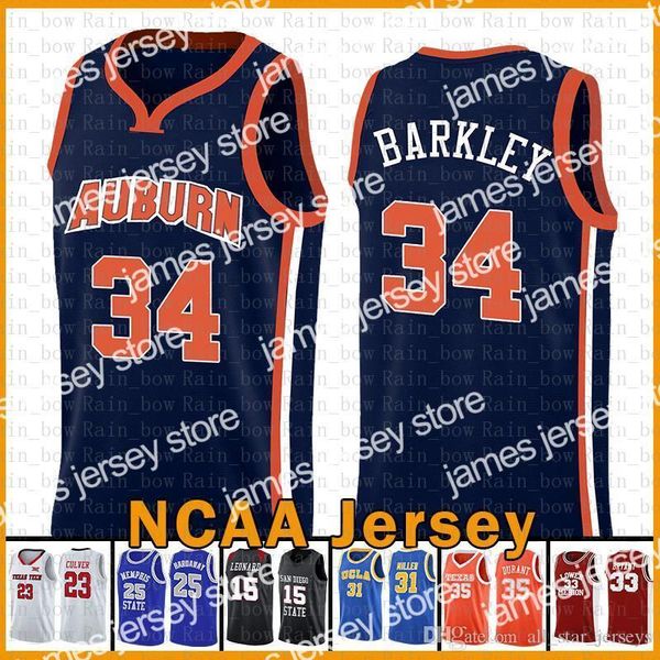 Nuova Auburn Kyrie NCAA Charles 34 Barkley Irving Dwyane 3 Wade Kyrie Stephen 30 Curry Irving Basketball Jersey Anfernee 25 Hardaway Vince Carter