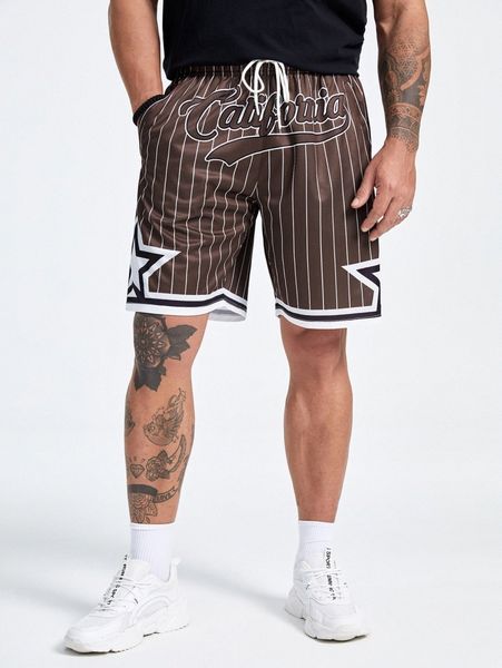 

extended sizes men letter graphic stripe track shorts q0ok#, White;black