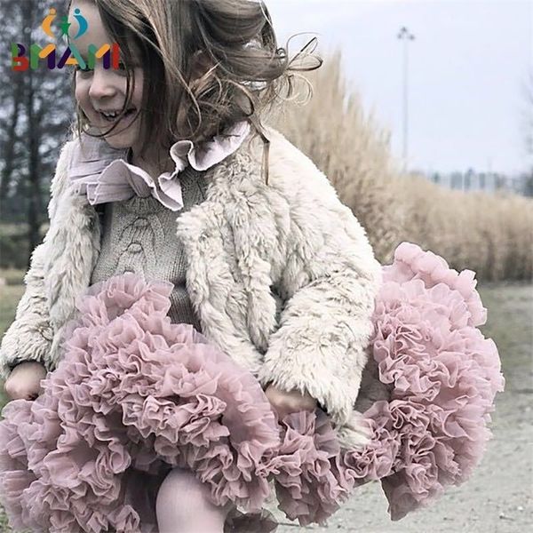 1-10Y Mädchen Tutu Rock Ballerina Pettiskirt Schicht Flauschige Kinder Ballett Röcke Für Party Tanz Prinzessin Mädchen Tüll Minirock 220326