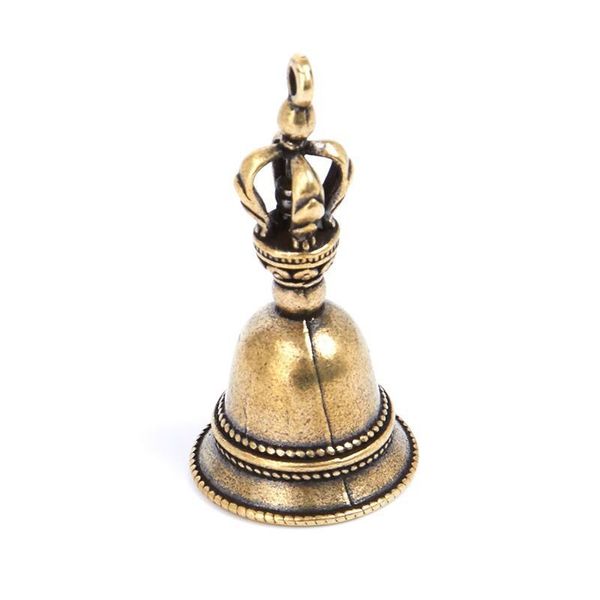 Oggetti decorativi Figurine 1pc Ottone Artigianato Goccia Campana Chiave Auto Pulsante Vento Tibetano Bronzo Regalo creativo Accessori per la decorazione della casa