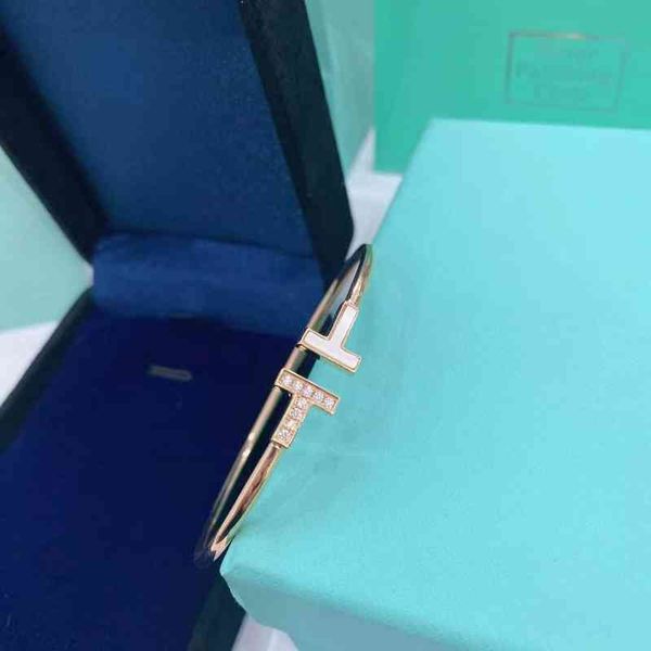 

designer jiaxi jewelry factory steel seal s925 silver t home double t bracelet female 18k rose gold simple fashion style