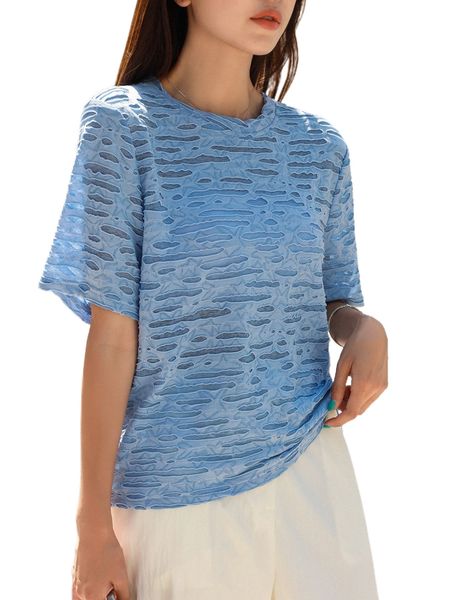 

dazy jacquard drop shoulder blouse x8qr#, White
