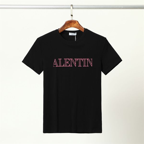 

2022 designer mens t shirts soft cotton short sleeves t-shirts embroidery anti wrinkle fashion casual men's clothing apparel tees #75, White;black