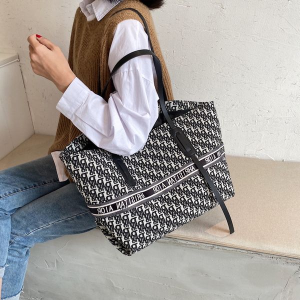 

designer bags ins korean canvas large capacity fashion shoulder 2022 women's new brand texture tote