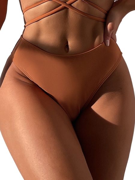 

solid bikini bottom l5gv#, White;black