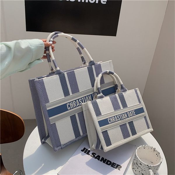 

canvas women's high-capacity fashion and versatile ins student class tote 70% off wholesale sales