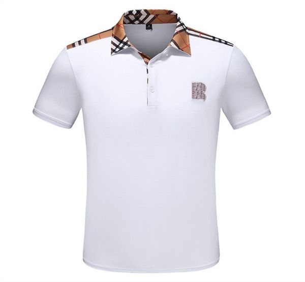 

mens polos t shirts men polo homme summer shirt embroidery t-shirts high street trend shirts tee x10, White;black