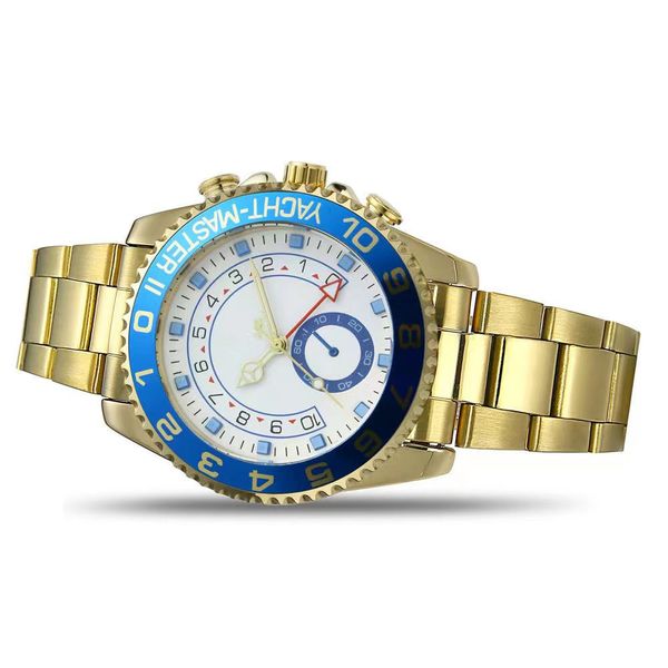 

watch mens automatic mechanical multifunction luxury watch requin royal blue dial stainless steel case classic style, Slivery;brown