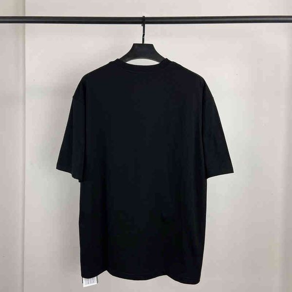 

tee t-shirts womens and mens excelent sense version new front lock print couple casual loose t-shirt short sleeve tee, White;black