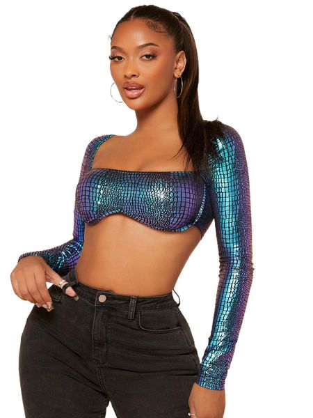 

sxy square neck crop a3w1#, White