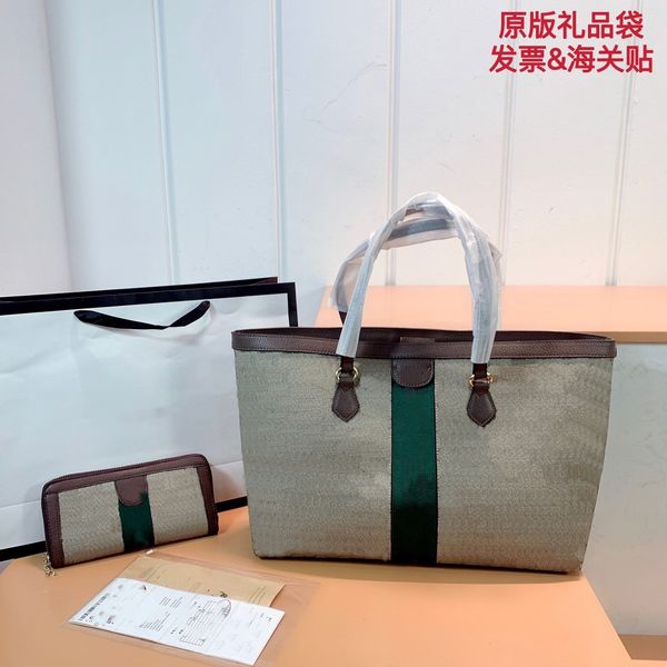 

designer classic shoulder bag + wallet women's casual shopping bag