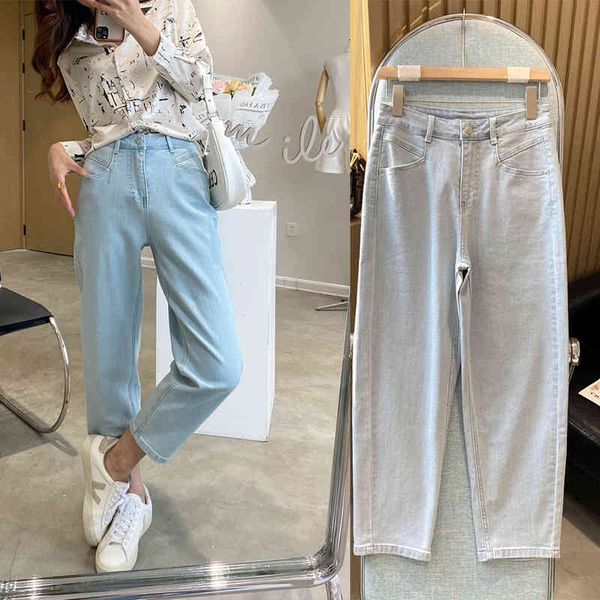 

women's jeans p160185 light blue washed ic denim series jeans radish pants women
