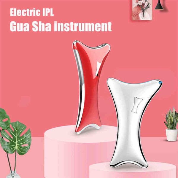

micro current intelligent lifting scraping massage instrument lift and tighten face contour curve skin care massager tool 220516