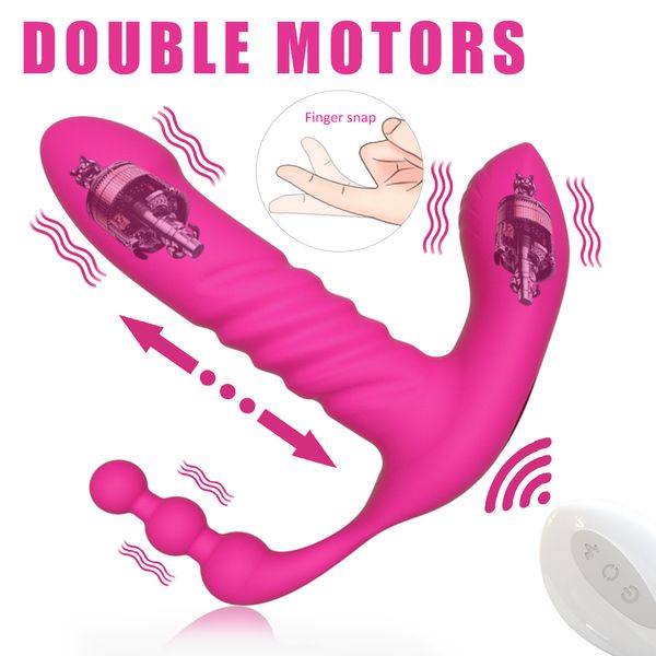 Vibrador telescópico para mulheres calcinhas anais beads bug bug vagina fêmea vibrador vibradores sexyy sexy brinquedos para casal adulto 18 mulher beleza artigos