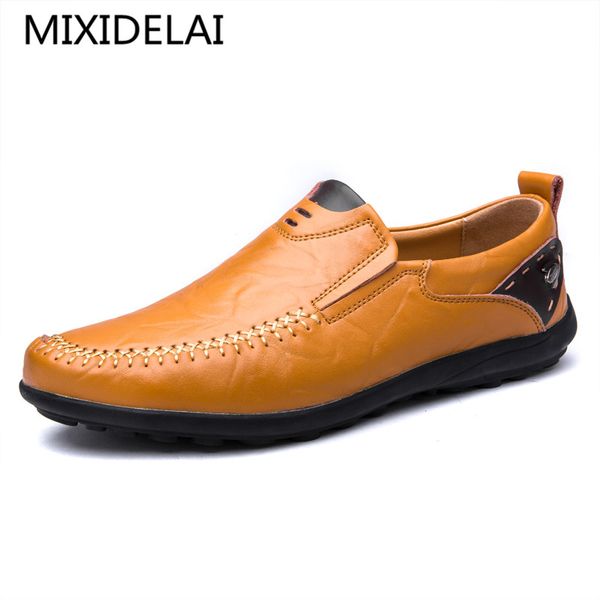 

fashion casual driving shoes genuine leather loafers men shoes 2022 new men loafers luxury flats shoes men chaussure, Black