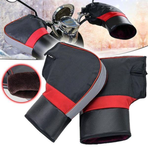 

protective motorcycle scooter thick warm handlebar muff grip handle bar rainproof gloves guantes moto 220812, Blue;gray