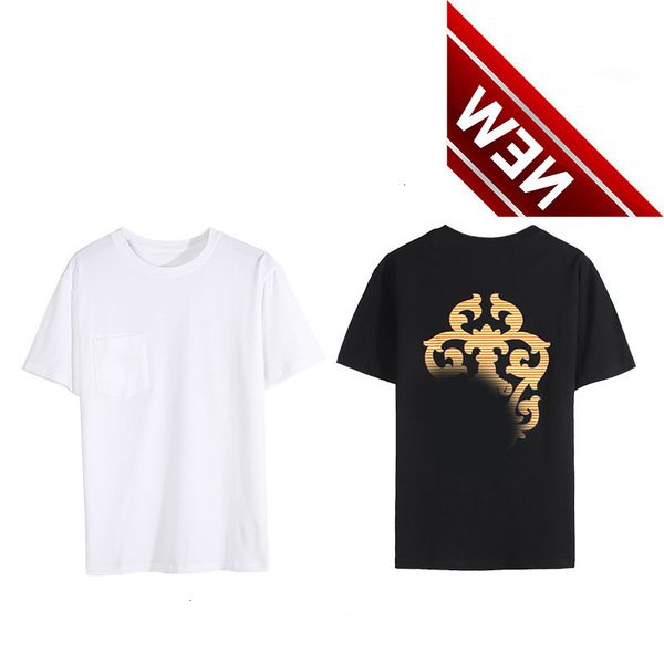 

50% off discount 2022 summer new ch orange sword dagger short sleeve loose casual men's and women's lovers fashion t-shirt tee fac, White;black