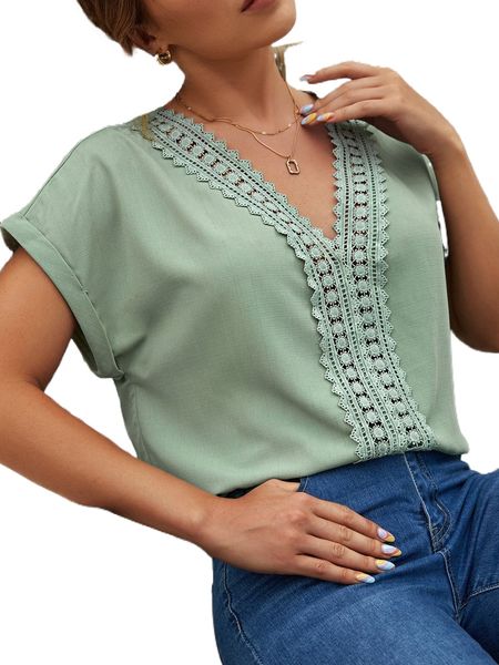 

guipure lace batwing sleeve s51d#, White