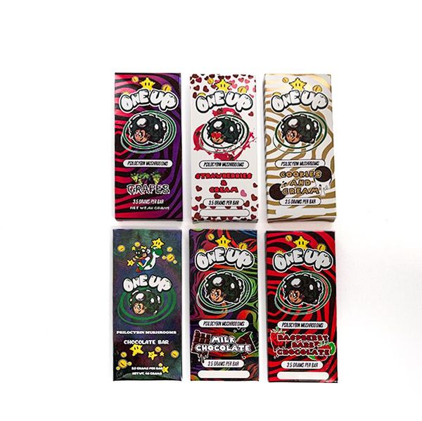 

packing empty boxes one up milk chocolate bar 3.5 grams per bars oneup strawberries cream wrappers packaging pack package box