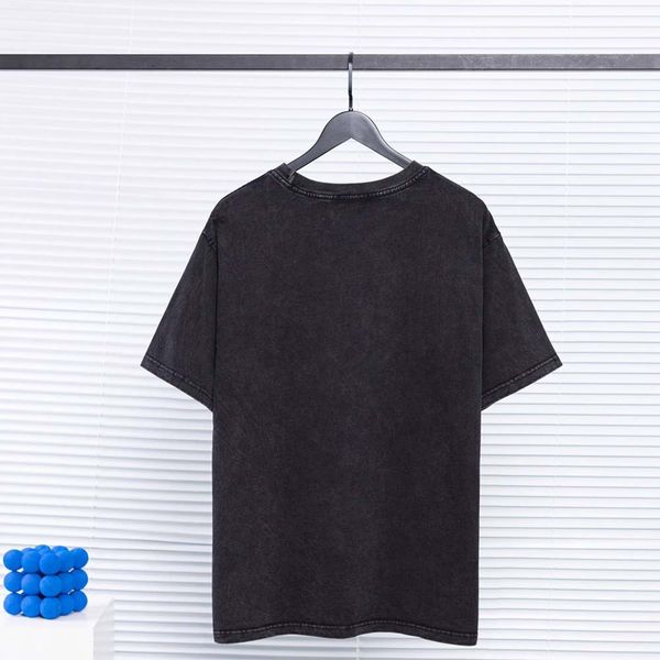 

designer men's clothing short sleeve tees polos mens t-shirts summer simple icon cotton casual solid color retro t-shirt men fashion lo, Black;brown