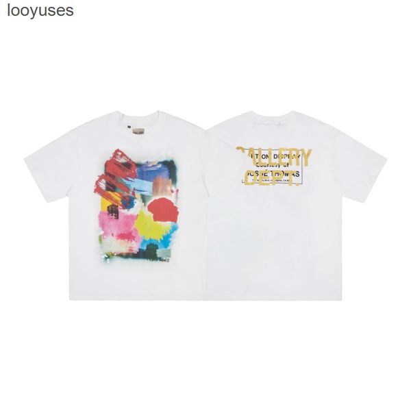 

galleryes t shirt dept tshirt mens version 22ss spring summer high street graffiti print short sleeve t-shirt unisex, White;black