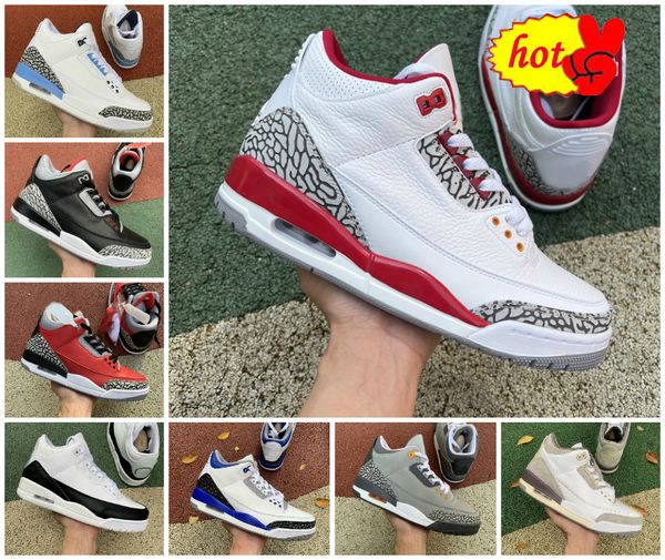 

jumpman 3 3s cardinal red mens basketball shoes racer blue rust pink cool grey maniere unc fragment varsity royal court purple white black