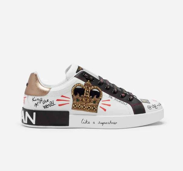 

luxury portofino sneakers men casual shoes perfect calfskin nappa leathers trainers white black leather casual walking famous sports eu35-46