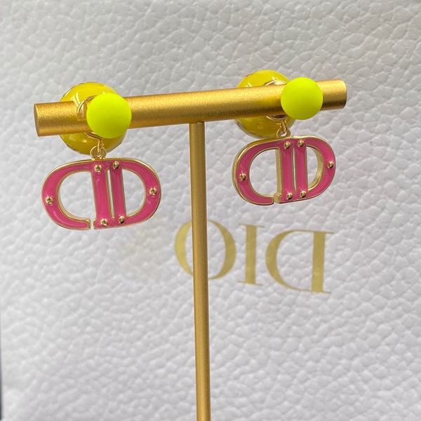

factory retail and wholesale dijia new letters cd rin color matching pearl earrings female ancient personalized earrings, Golden