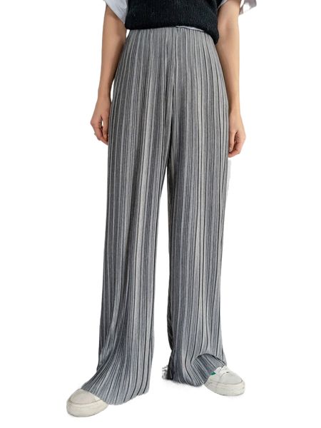 

dazy high waist plisse wide leg pants s9c4#, Black;white