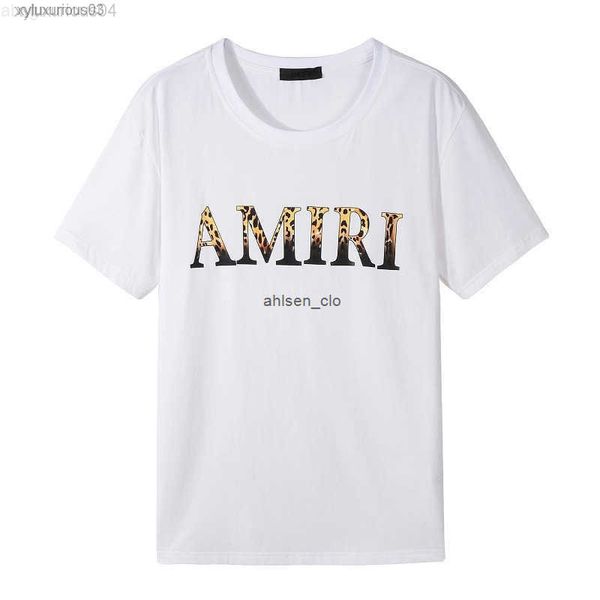 

designer trend t shirt ris summer amis short sleeve men's letter pattern clothes youth neck, White;black
