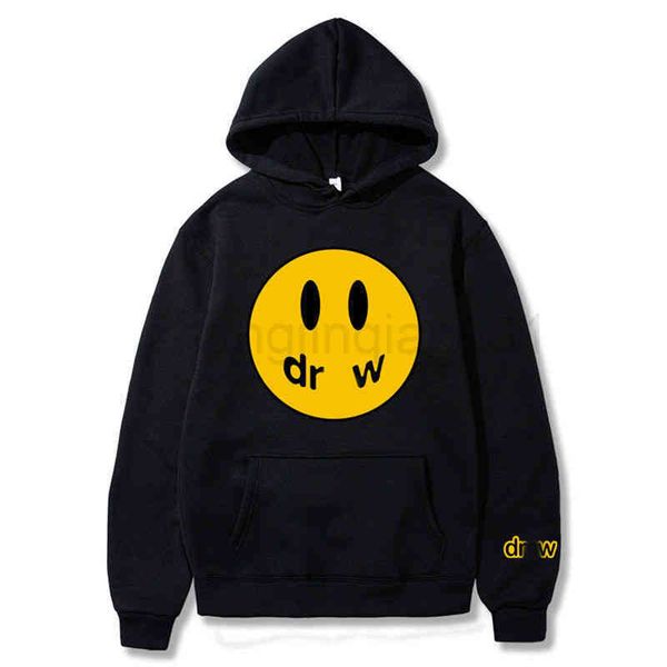 

designer draw hoodie oversized vintage luxe fashion brands mens woman lovers black white autumn and winter cross men's plush smiling fa