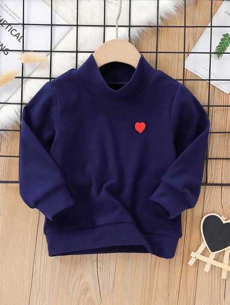 

baby heart patch detail sweatshirt she, Black